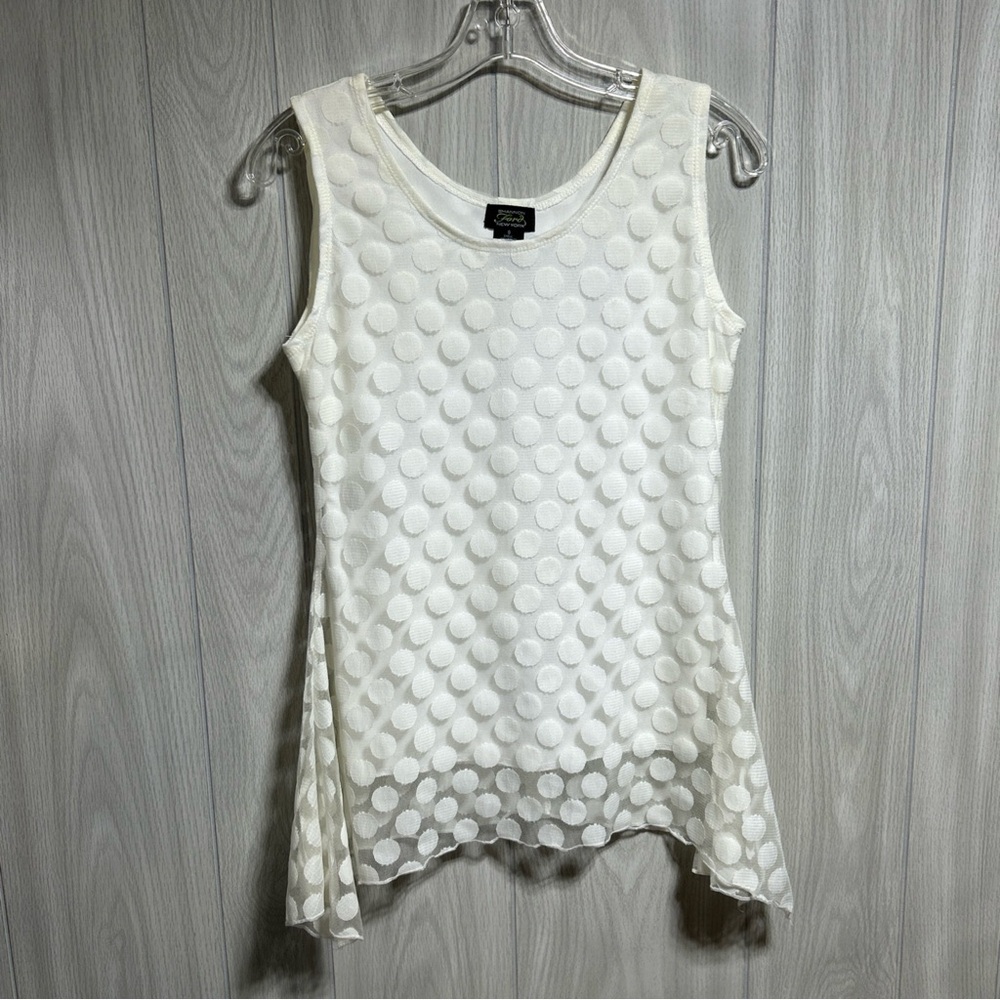 Shannon Ford New York women’s White Polka Dot Tank Top Size Small